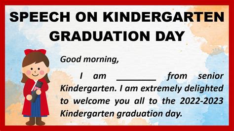 Graduation Speech For Kindergarten